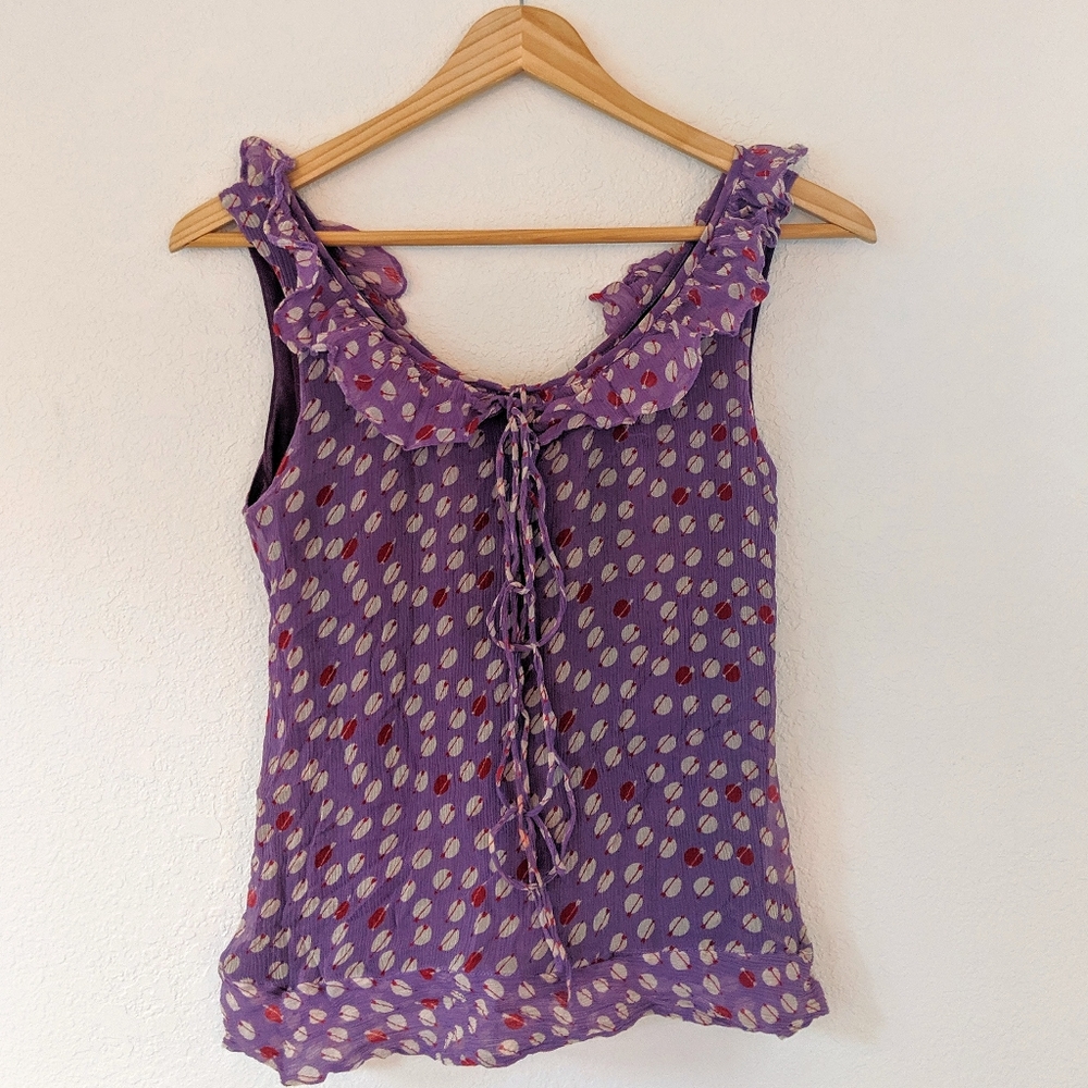 Marc Jacobs printed ruffle top